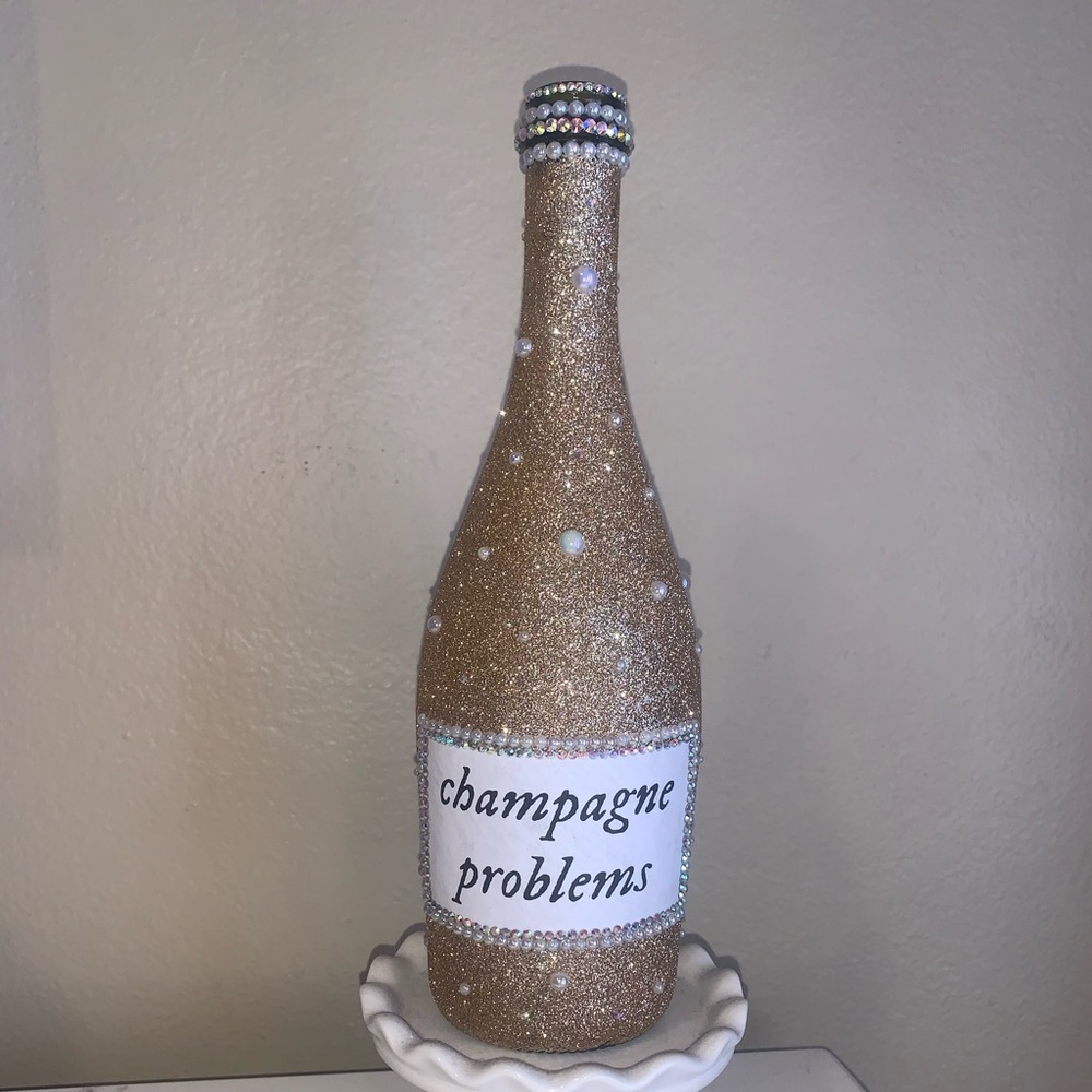 Taylor Swift Glittery Gold Decorative Bottle for Parties, Birthdays, and Holiday